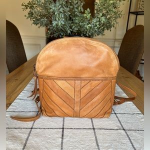 Margot of New York Leather Chevron Backpack